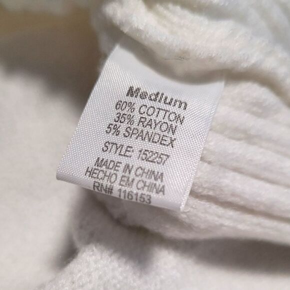 Crewneck Oversized Sweater Zipper Side Medium - Picture 3 of 4